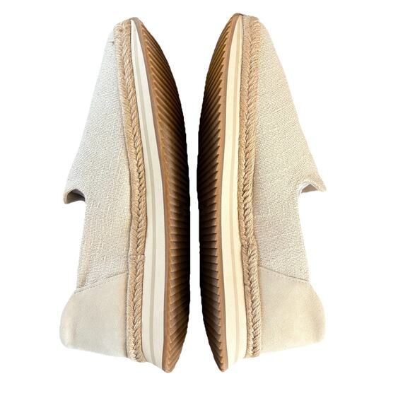New TOMS Women's Jocelyn Espadrille Sneaker 11M Beige Two Tone Slub/Suede - Picture 4 of 9